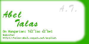 abel talas business card